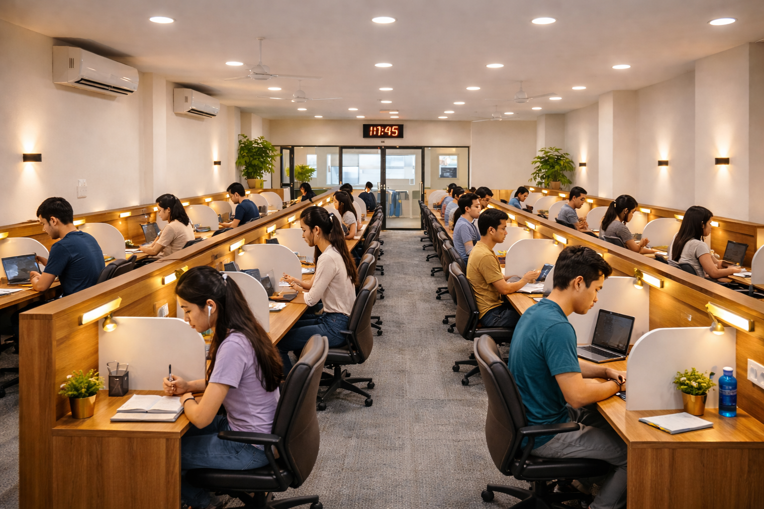 Students studying